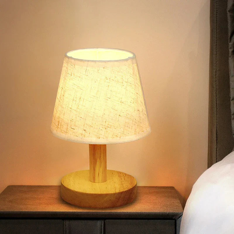 Lampe De Chevet Style Japonais Rétro En Bois