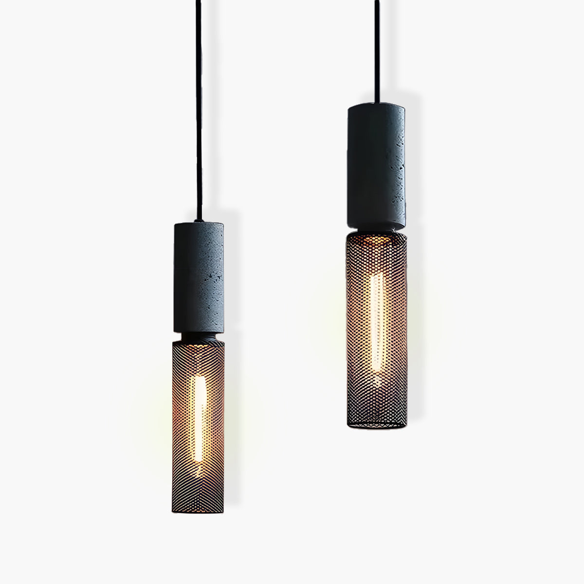 Suspension Shane Moderne en Béton et Fer – Lampe Design Industriel