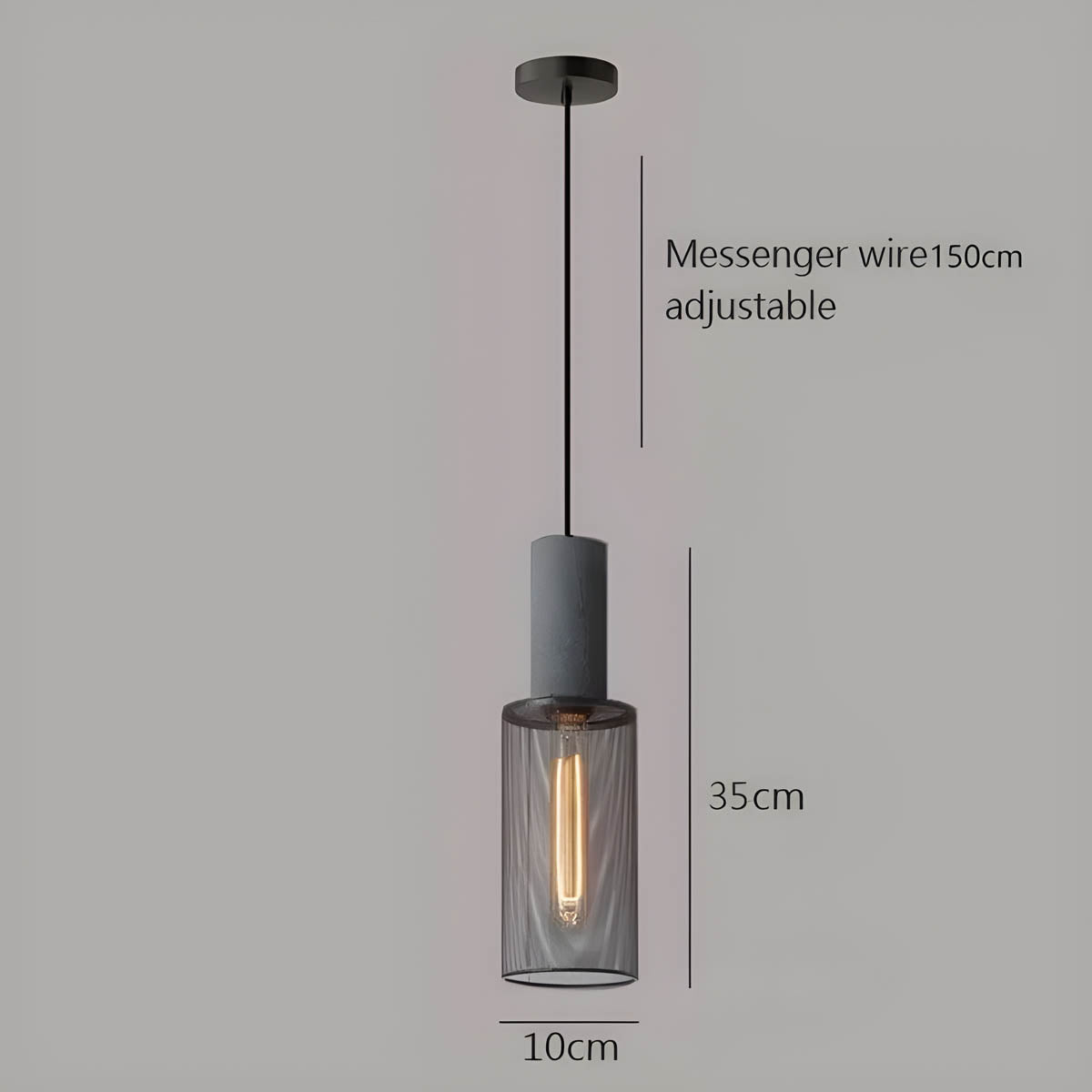 Suspension Shane Moderne en Béton et Fer – Lampe Design Industriel