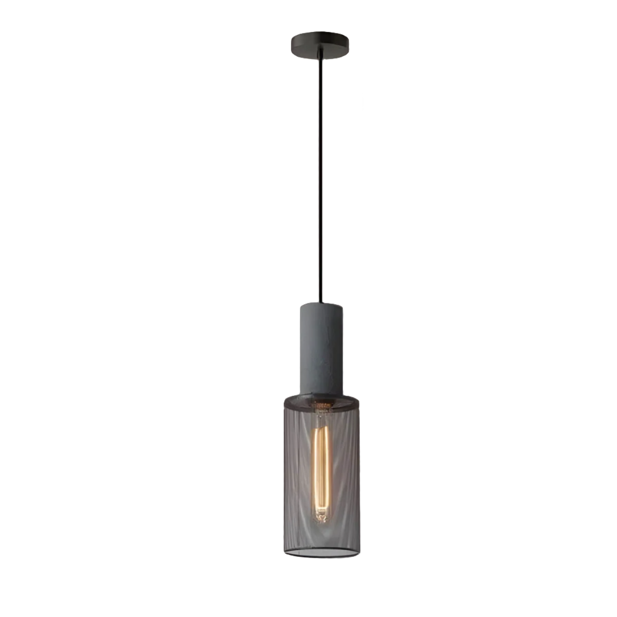Suspension Shane Moderne en Béton et Fer – Lampe Design Industriel
