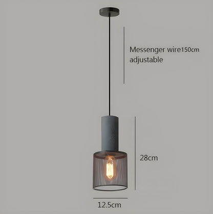 Suspension Shane Moderne en Béton et Fer – Lampe Design Industriel