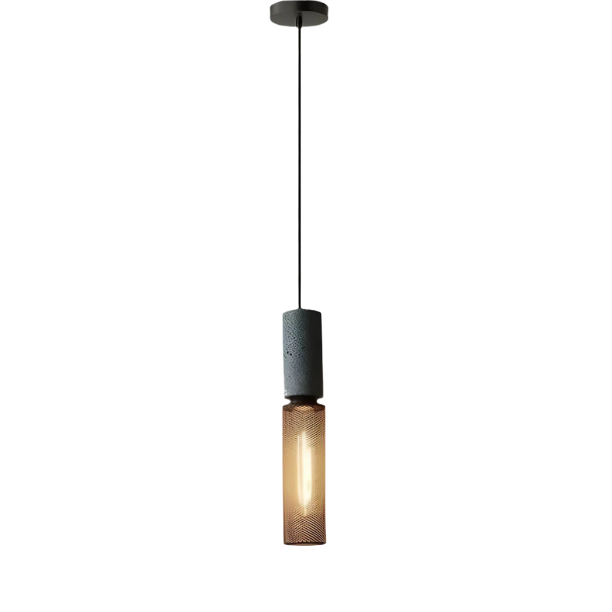 Suspension Shane Moderne en Béton et Fer – Lampe Design Industriel
