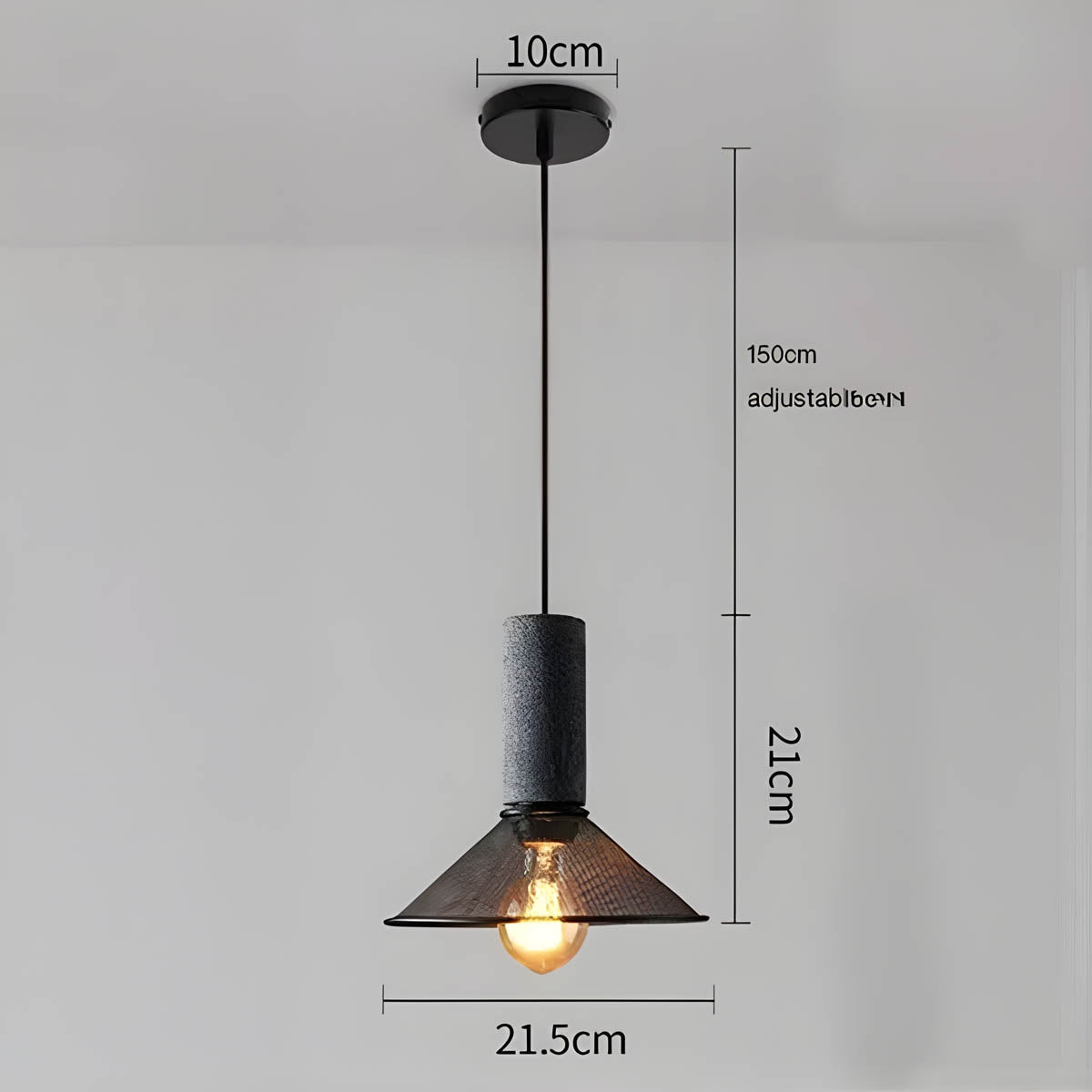 Suspension Shane Moderne en Béton et Fer – Lampe Design Industriel