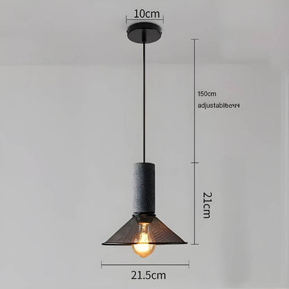 Suspension Shane Moderne en Béton et Fer – Lampe Design Industriel