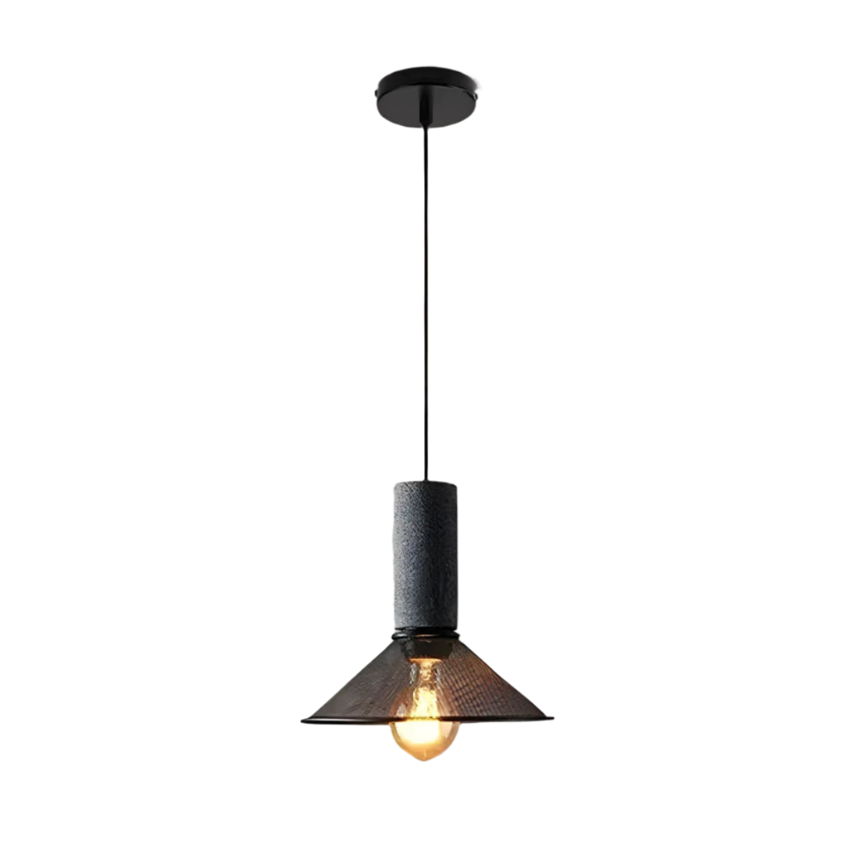 Suspension Shane Moderne en Béton et Fer – Lampe Design Industriel