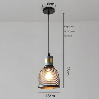 Suspension Shane Moderne en Béton et Fer – Lampe Design Industriel