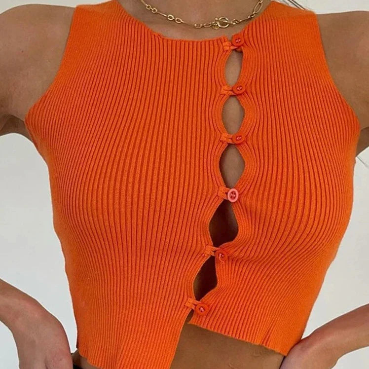 Asymmetrical crop top