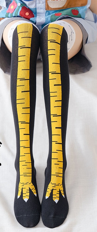 chaussettes Cuisses de Poulet - Jaune