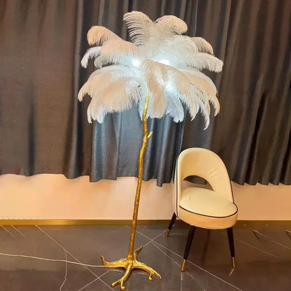 Lampe de Chevet à Plume sur Pied
