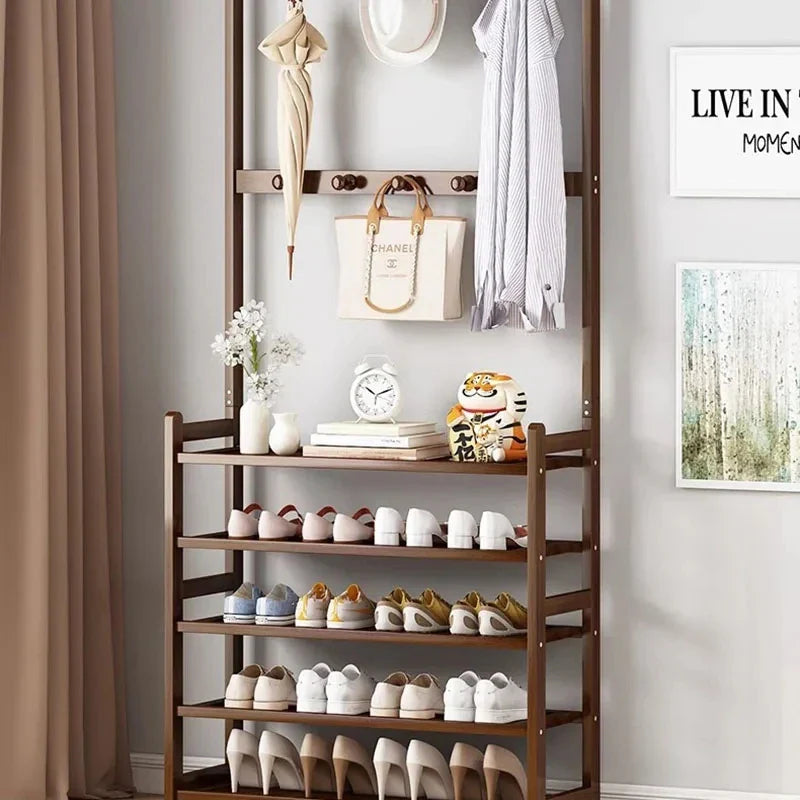 Étagère chaussure en bois porte vêtements - WoodBam-Sympa™