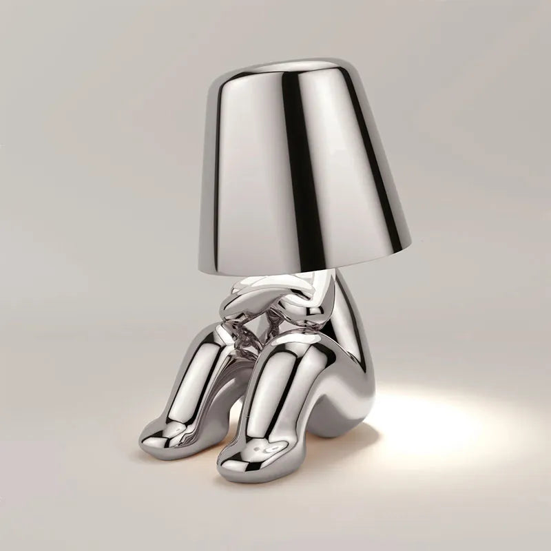 Lampe de chevet Tactile Rechargeable Or & Argent - lampechevetdesign.com