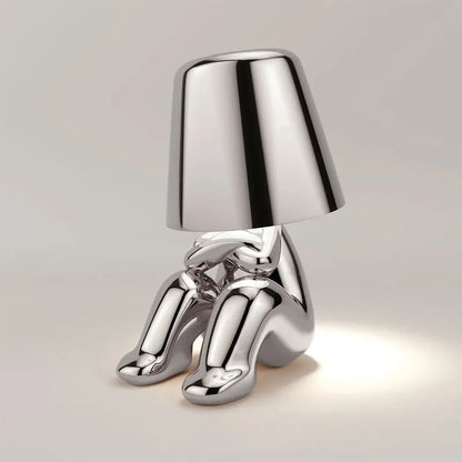 Lampe de chevet Tactile Rechargeable Or & Argent - lampechevetdesign.com
