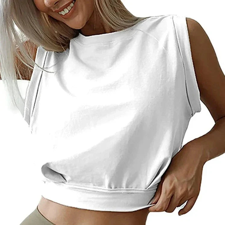 Crop top large femme