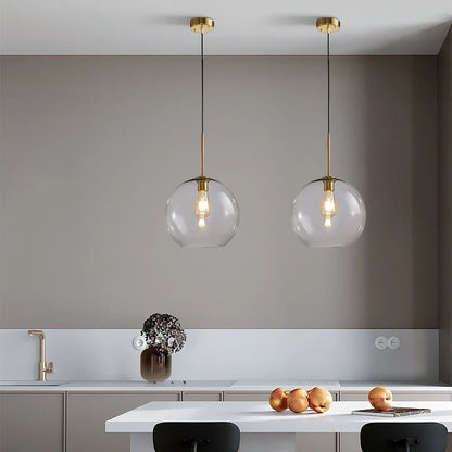 Lampe de Chevet Suspendue en Verre Nordique