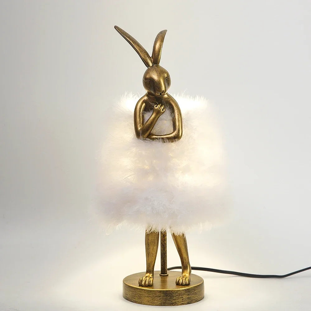 Lampe de Chevet Plume en Forme de Lapin