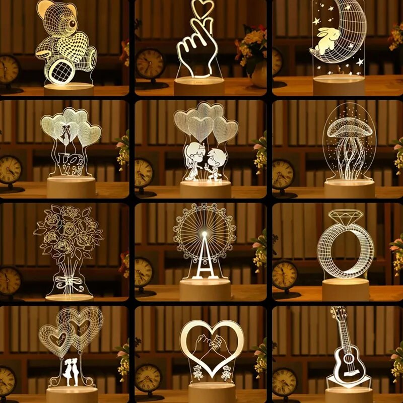 Lampe de chevet 3D Festive pour Enfants