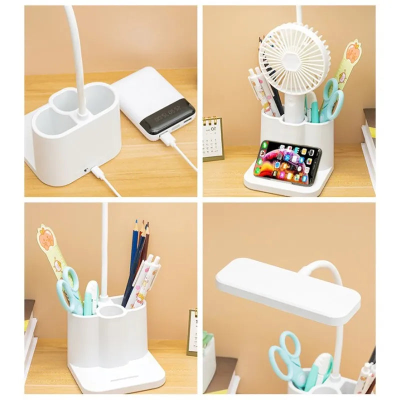 Lampe de bureau Blanche Liseuse Multifonction