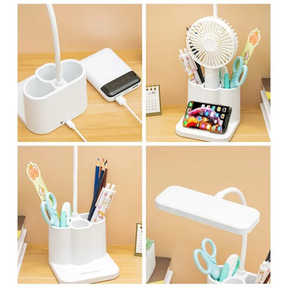 Lampe de bureau Blanche Liseuse Multifonction