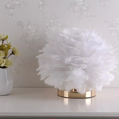 Lampe de chevet Plume Moderne