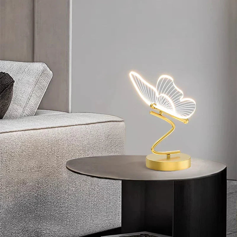 Lampe de Chevet Papillon Dorée Design