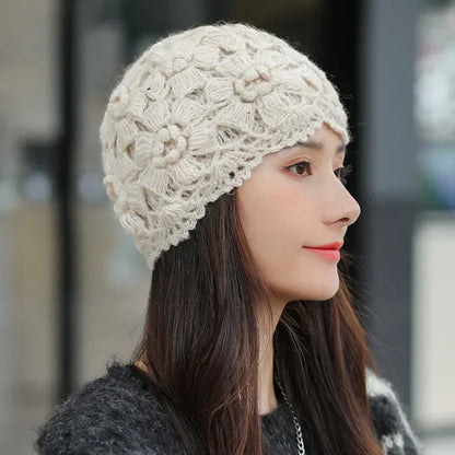 Bonnet Femme Crocheté Léger - Floraso