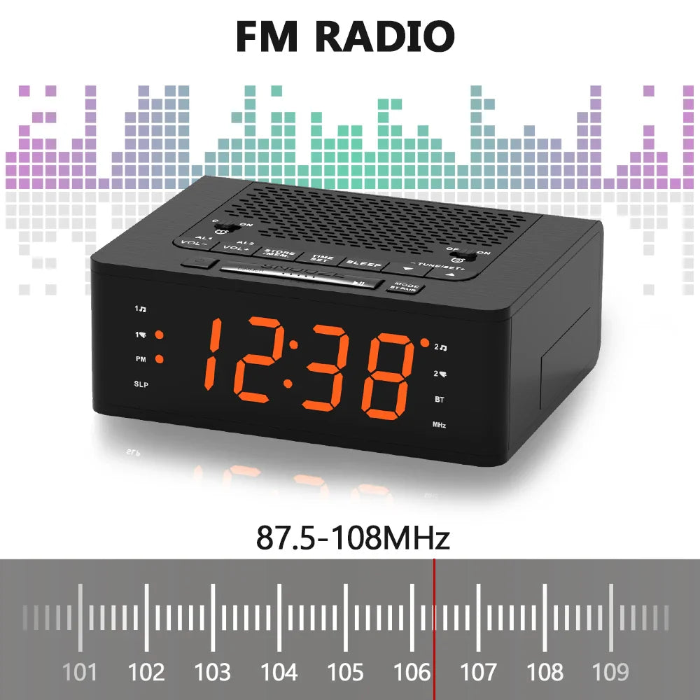 Radio réveil gros chiffres