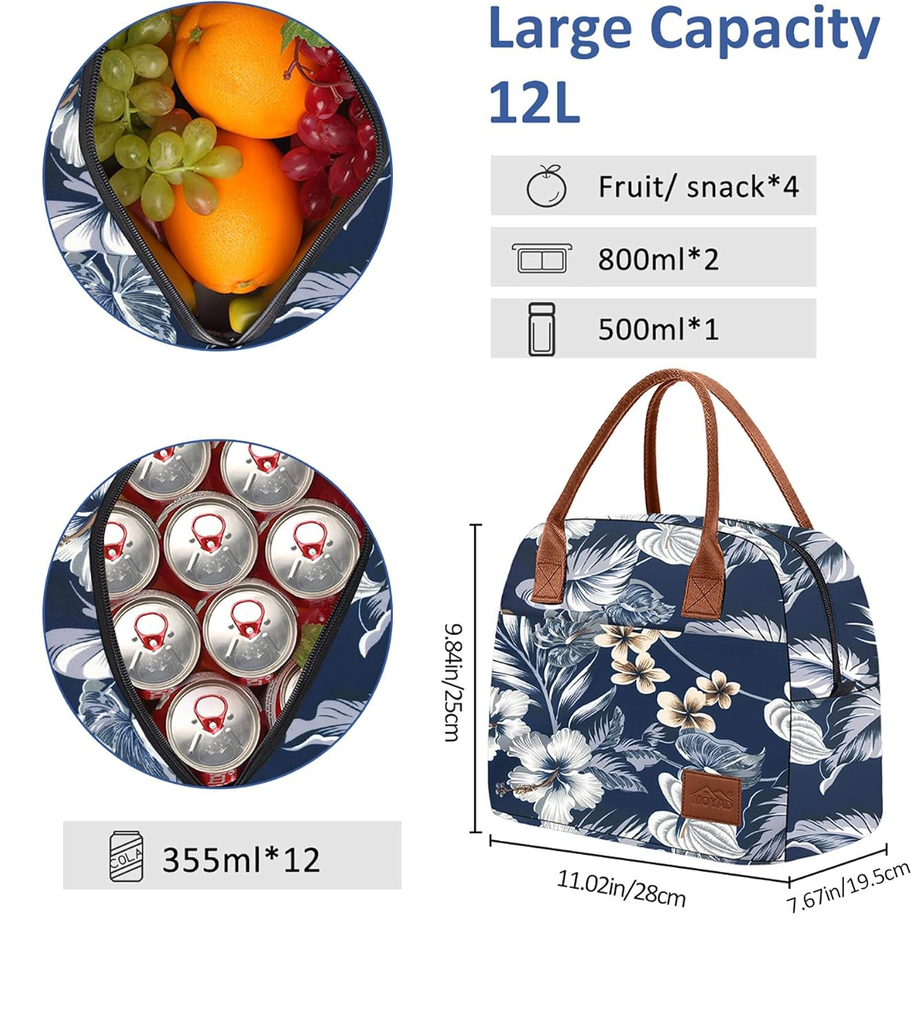 Sac Lunch Box Bleu 12 L