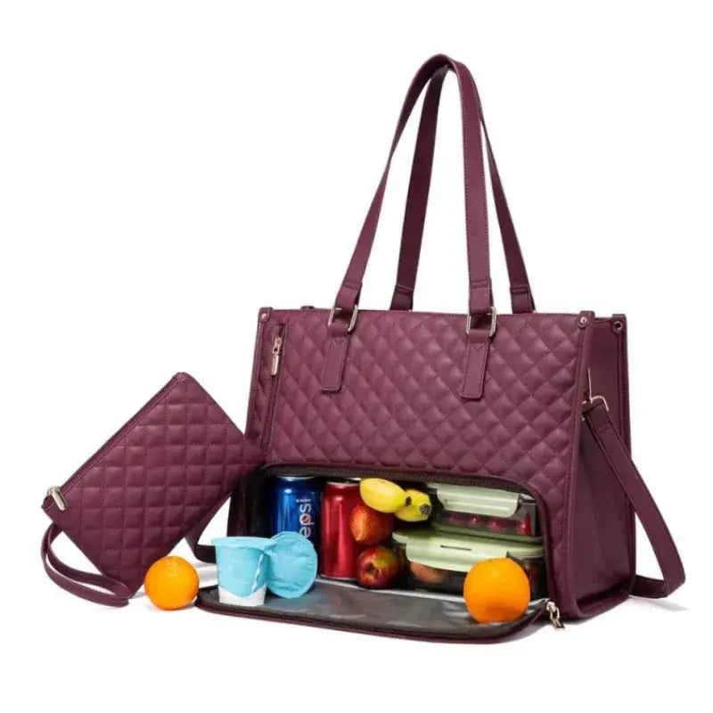 Sac Lunch Box Isotherme Double Compartiments Marron
