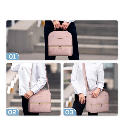 Sac Isotherme Rose Poudré Double Compartiment