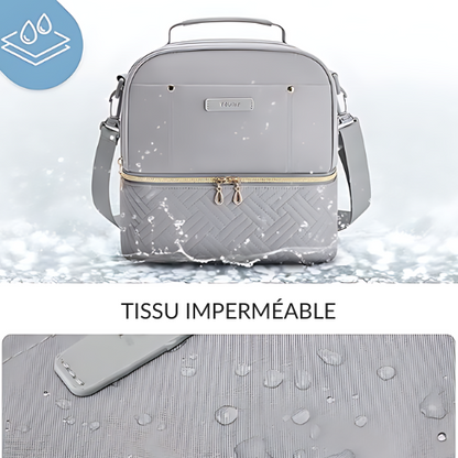 Sac Isotherme Gris Double Compartiment