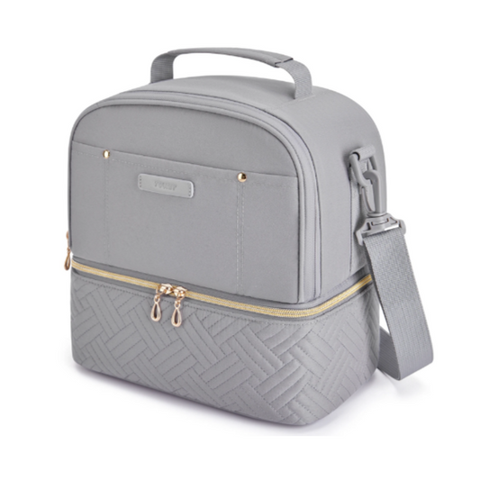 Sac Isotherme Gris Double Compartiment