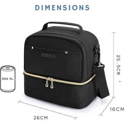 Sac Isotherme Noir Double Compartiment