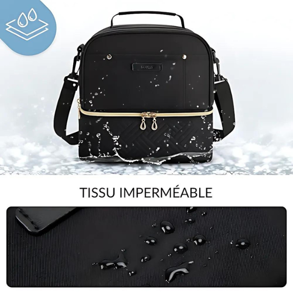 Sac Isotherme Noir Double Compartiment