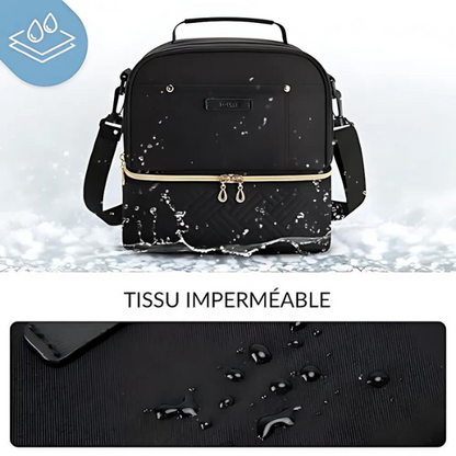 Sac Isotherme Noir Double Compartiment