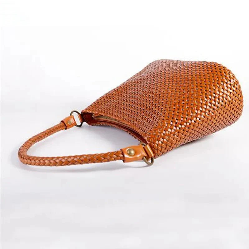 Sac tressé cuir italien