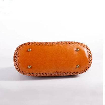 Sac tressé cuir italien