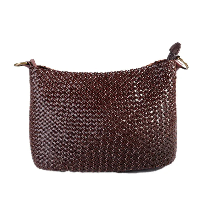 Sac tressé cuir italien
