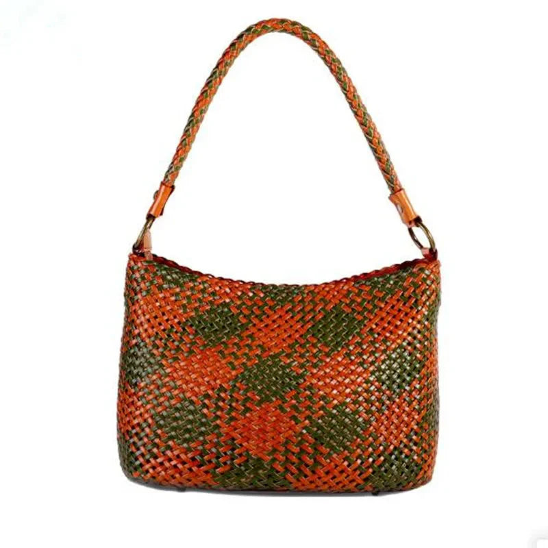Sac tressé cuir italien-Old Money