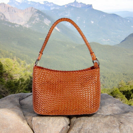 Sac tressé cuir italien