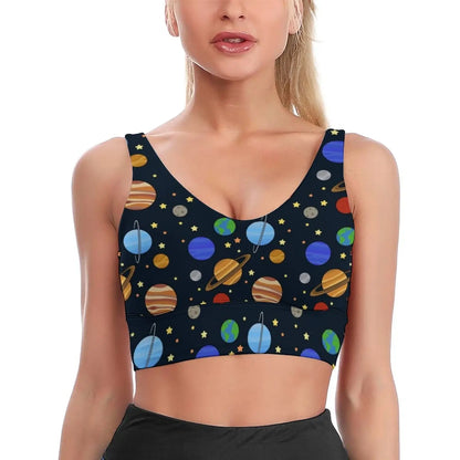 Femme crop top galaxy