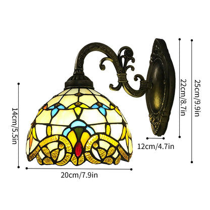 Lampe de chevet Murale Tiffany en Verre Teinté