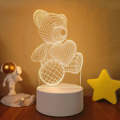Lampe de chevet 3D pour Amoureux