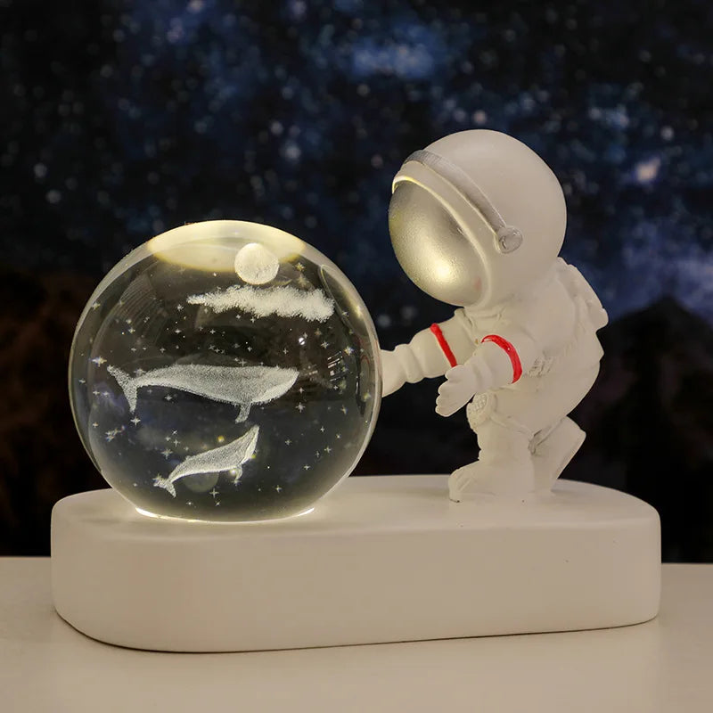 Lampe de chevet Astronaute Boule de Cristal