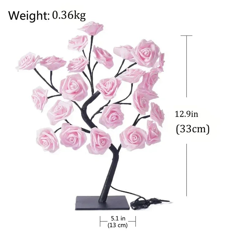 Lampe de chevet Roses Lumineuses Colorées