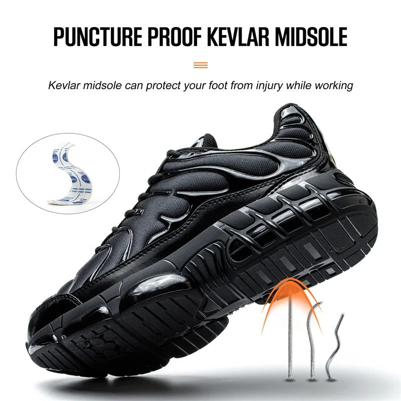 Chaussures de Sécurité Homme Design Requin avec Coussin d'Air – Confort et Protection