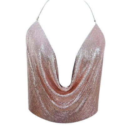 Sequin crop top women