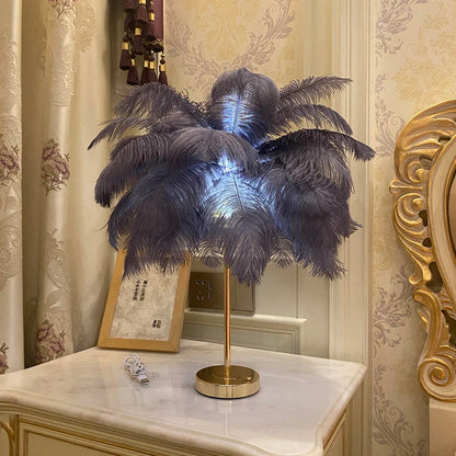 Lampe de chevet Plumes Tactile LED