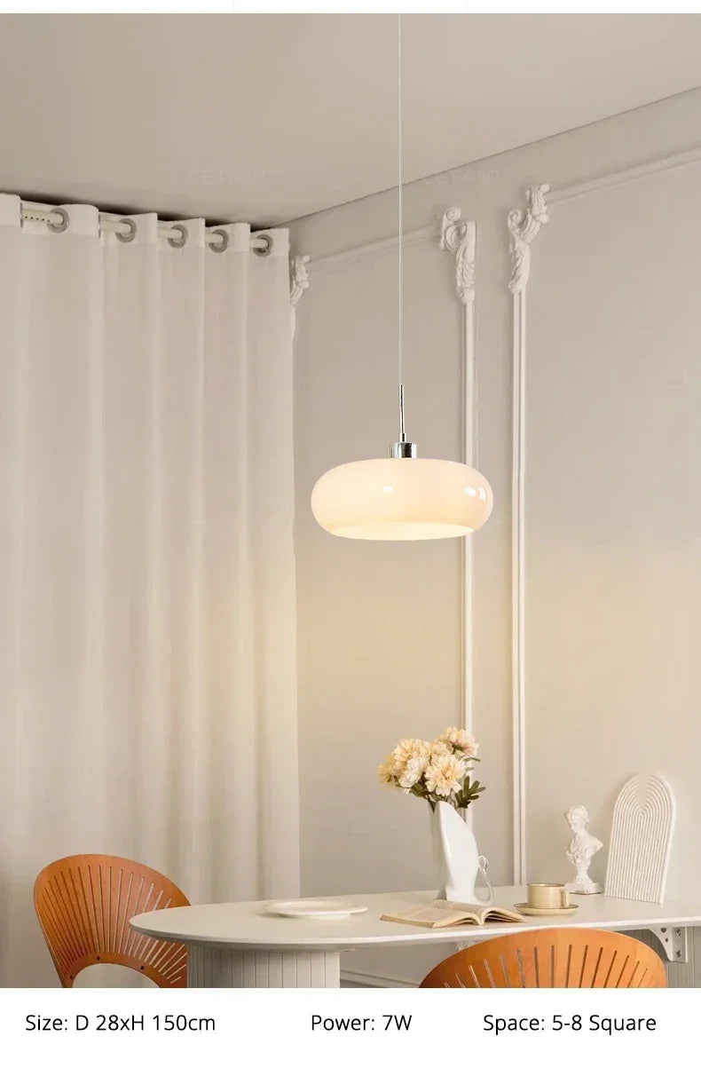 Lampe Suspendue de Chevet Nordique en Verre