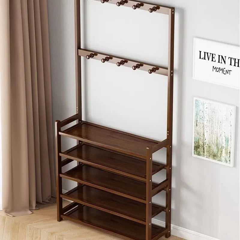 Étagère chaussure en bois porte vêtements - WoodBam-Sympa™