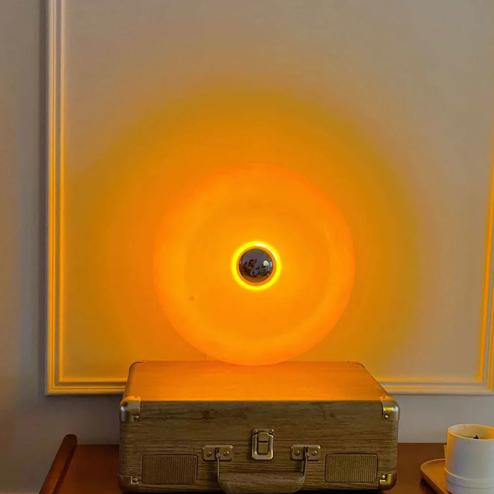 Lampe De Bureau Orange Style Bauhaus Avec Prise USB